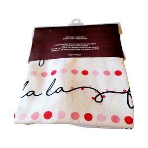 Happy Holidays Fa la la Christmas Shower Curtain 72 x 72 New with Tags